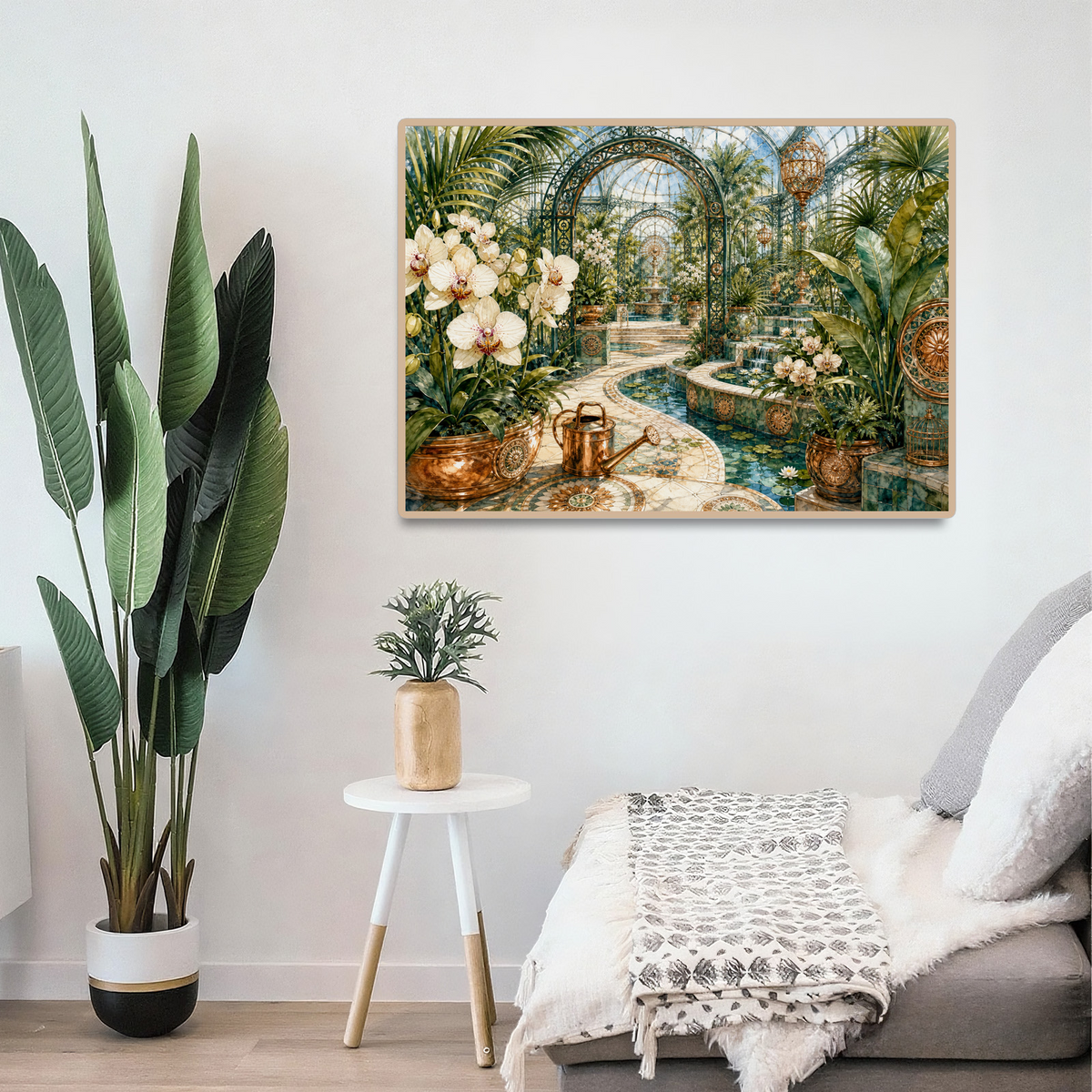 Silver Botanical Greenhouse Maze Landscape Puzzle - puzzle product view
