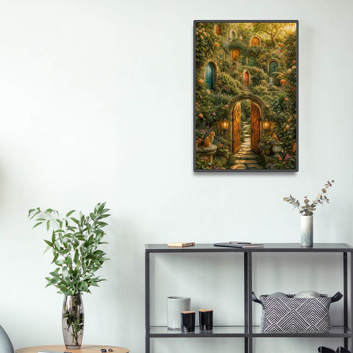 Amber Secret Garden Doors Portrait Puzzle - puzzle product view