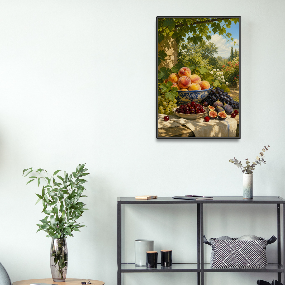 Golden Hour Summer Fruit Table Botanical Lithograph Portrait Puzzle - puzzle product view
