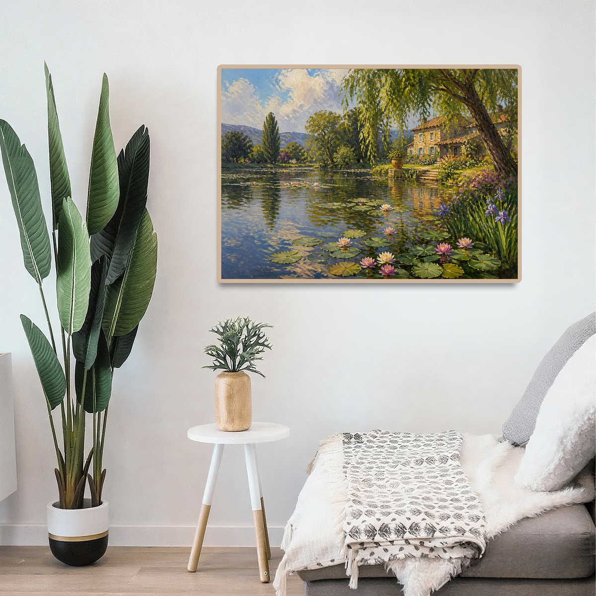 Luminous Water-Lily Pond Landscape Puzzle - puzzle product view