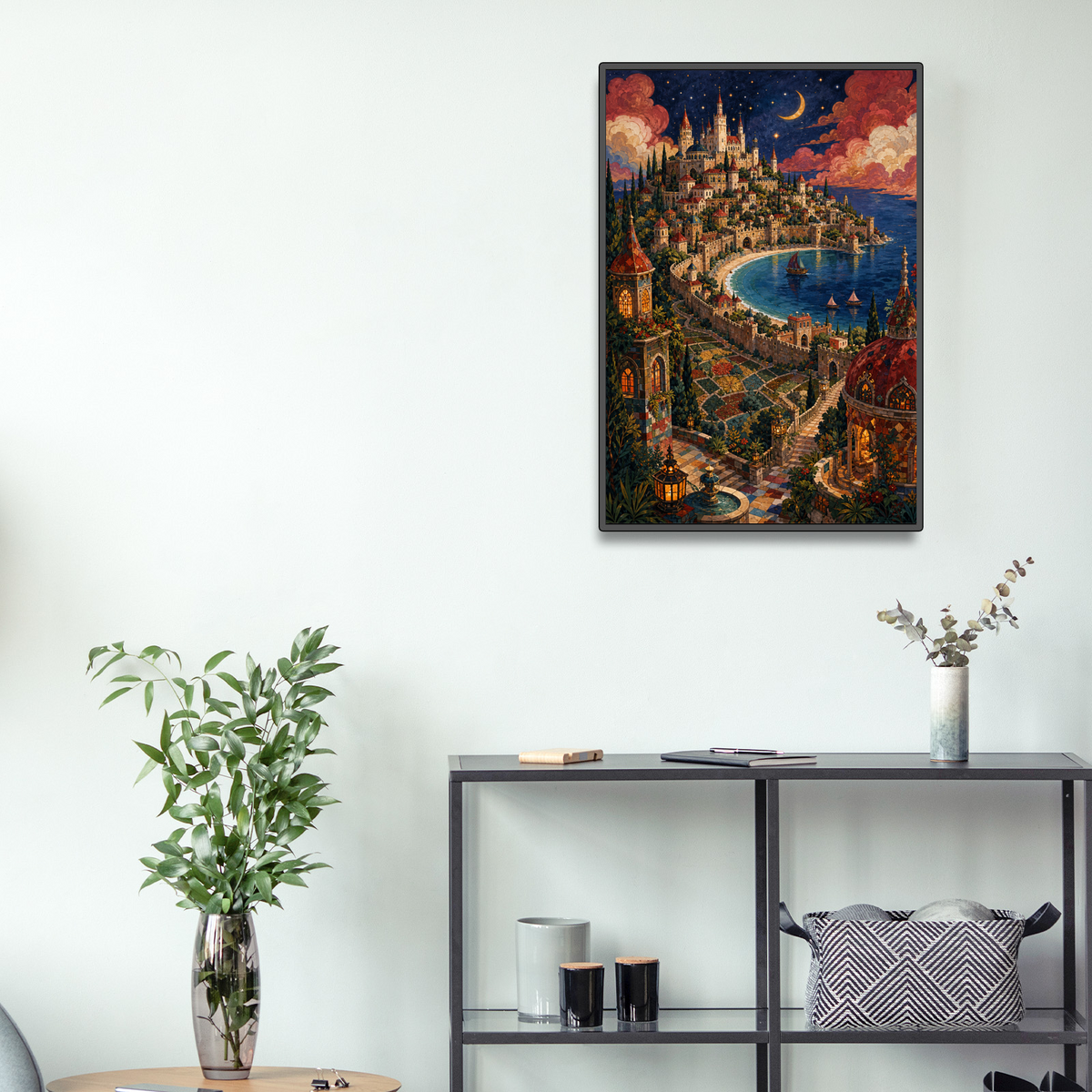Secret Crescent Castle City Portrait Puzzle - puzzle product view