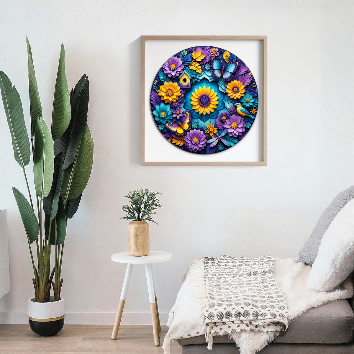 Radiant Paper Garden Symphony Round Puzzle - puzzle product view