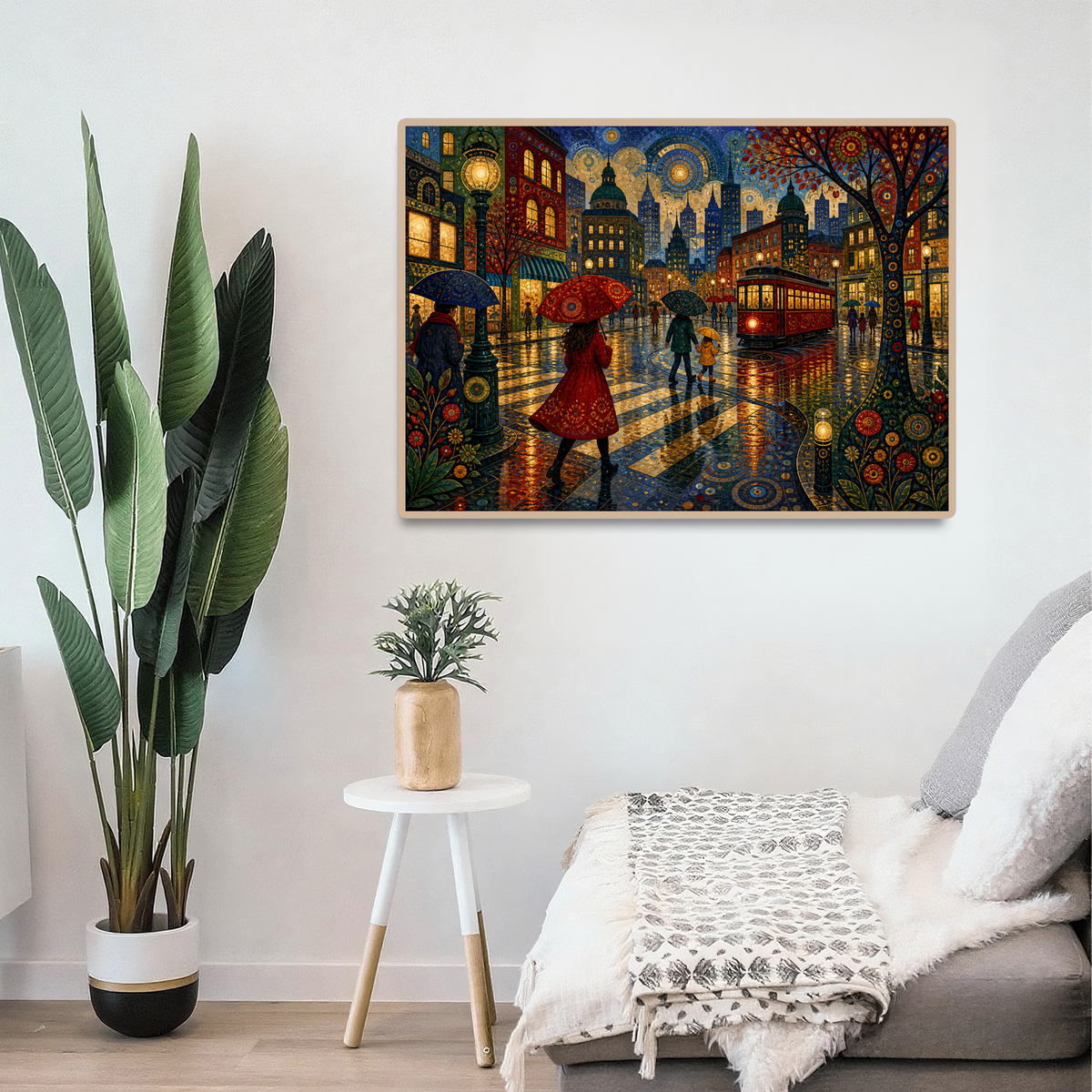 Enchanted Rainy Metropolis Crossing Landscape Puzzle - puzzle product view