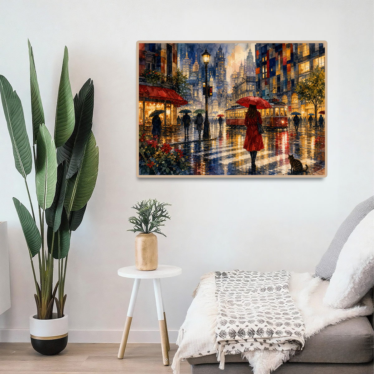 Secret Rainy Metropolis Crossing Landscape Puzzle - puzzle product view