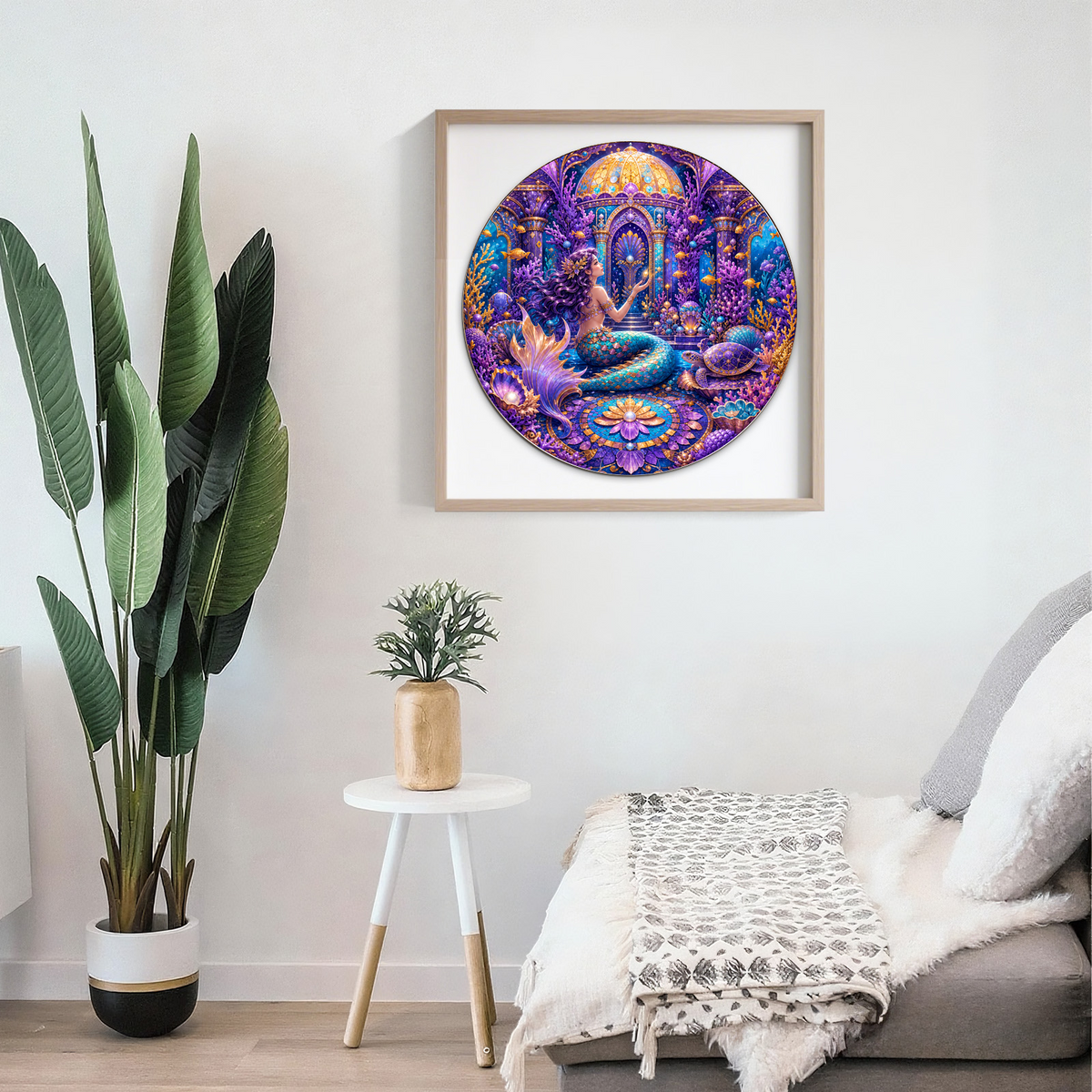 Copperleaf Mermaid Coral Palace Round Puzzle - puzzle product view