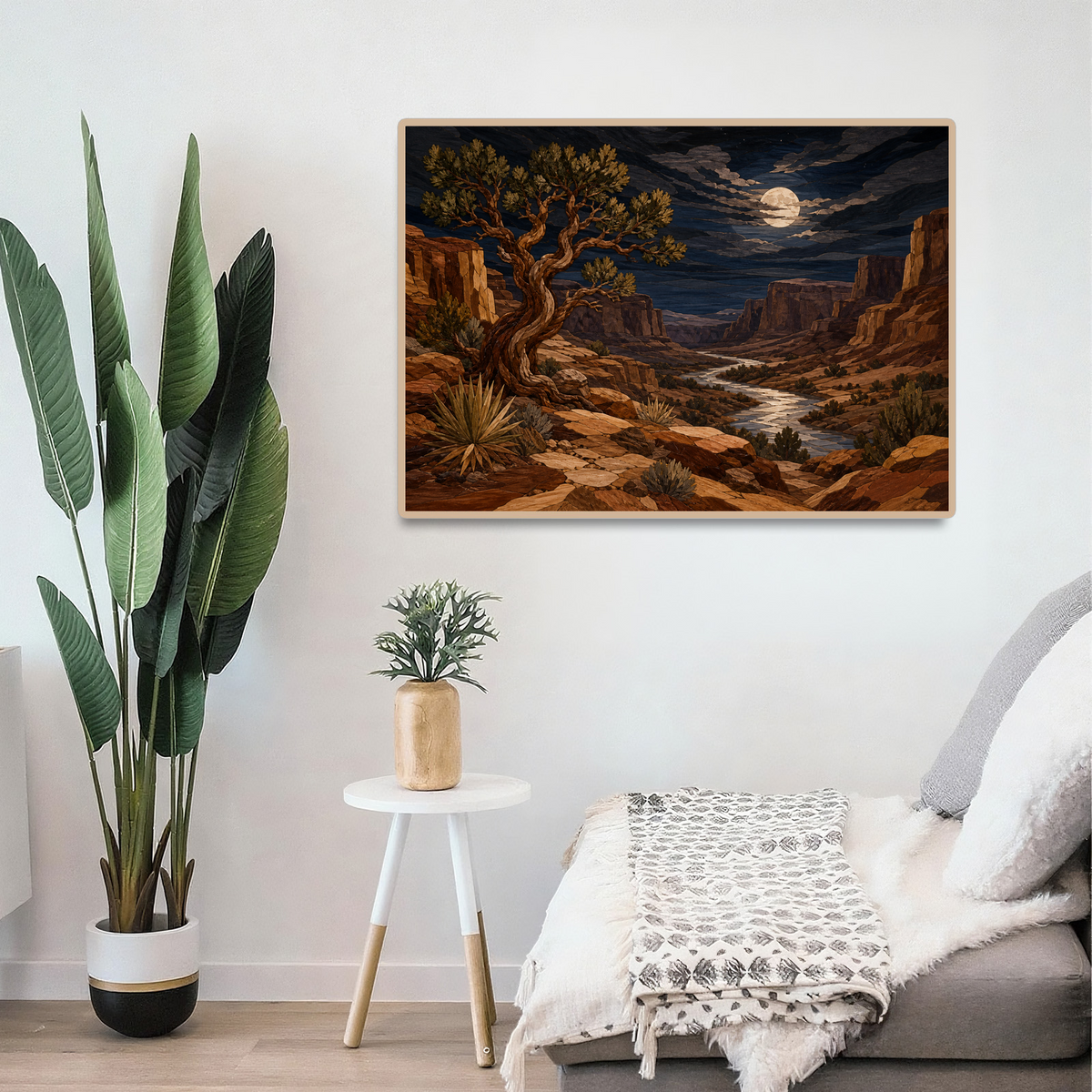 Moonlit Desert Canyon Landscape Puzzle - puzzle product view