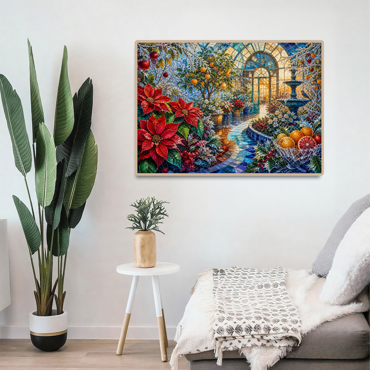 Velvet Frosted Greenhouse Landscape Puzzle - puzzle product view