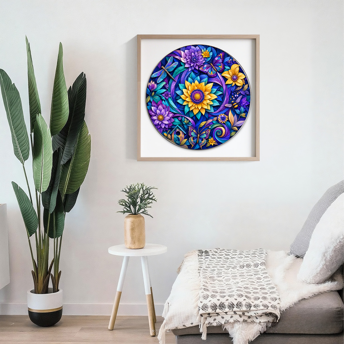 Emerald Paper Garden Symphony Round Puzzle - puzzle product view