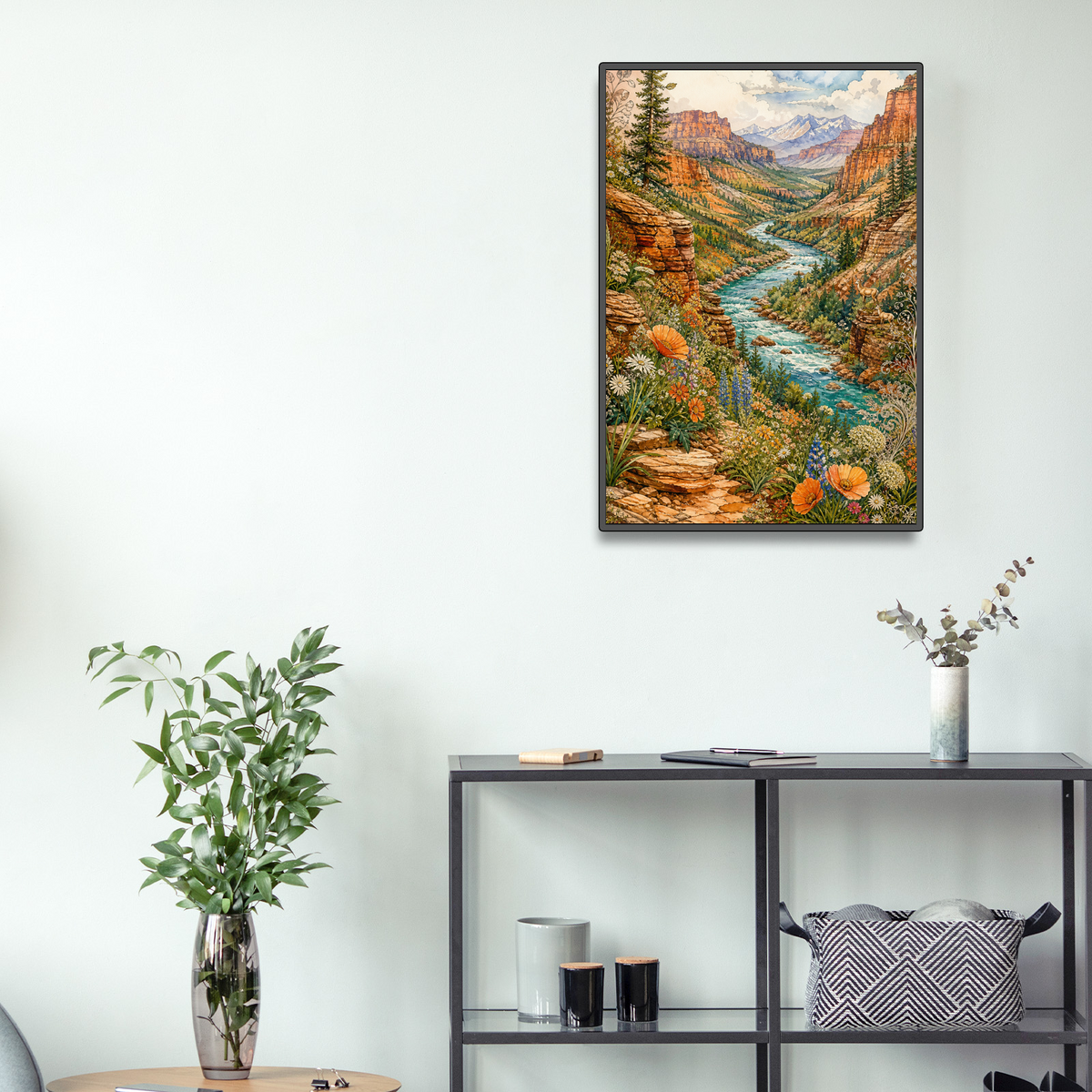 Amber Wildflower Canyon River 266 Portrait Puzzle - puzzle product view