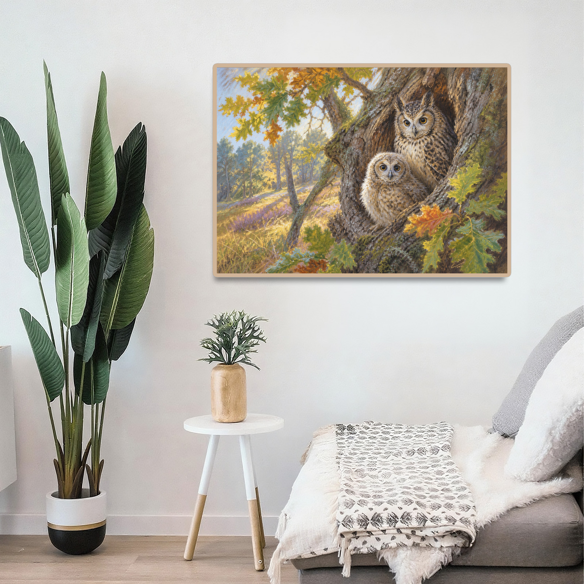 Sunlit Owls Landscape Puzzle - puzzle product view
