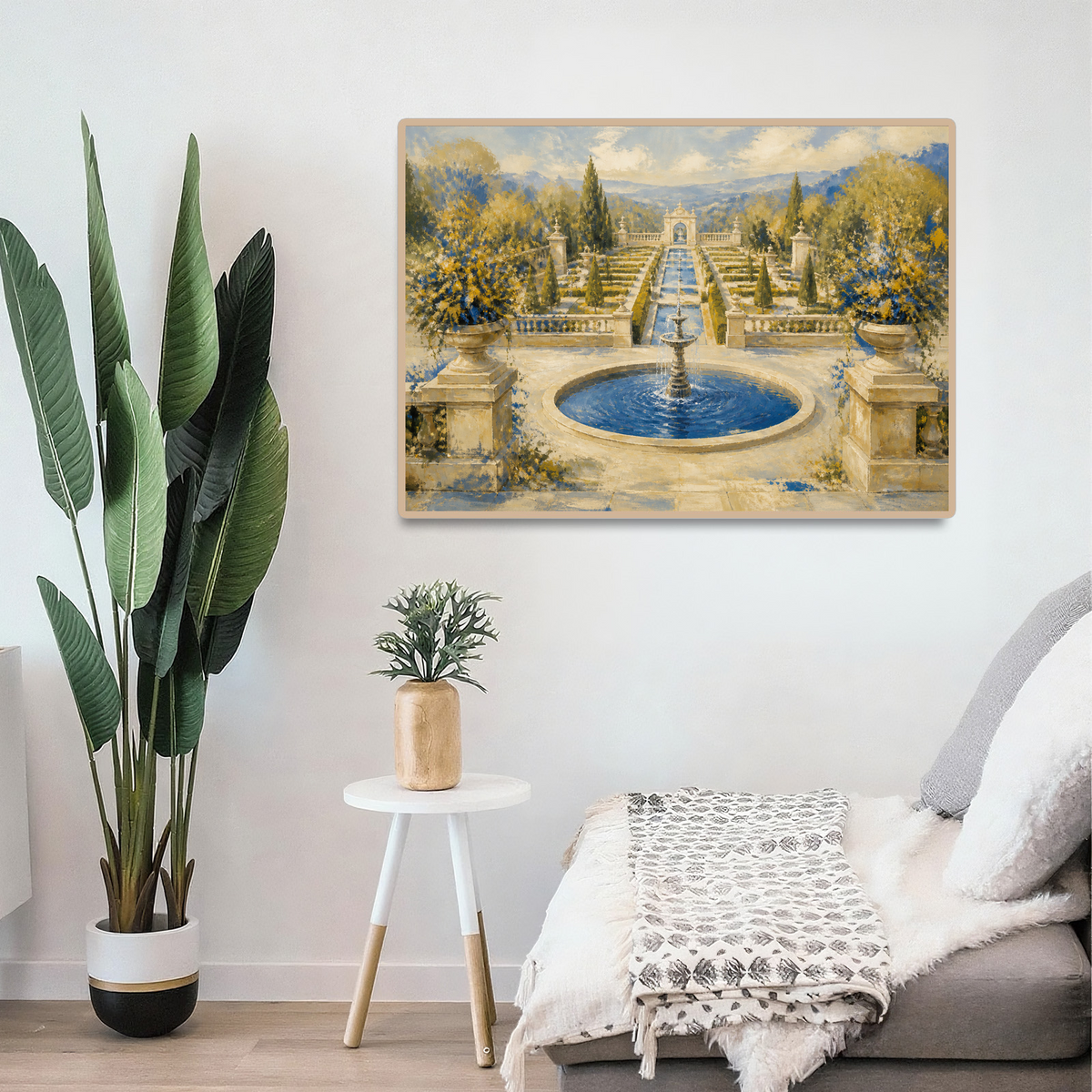 Rain Washed Geometric Garden Tile Mural Landscape Puzzle - puzzle product view
