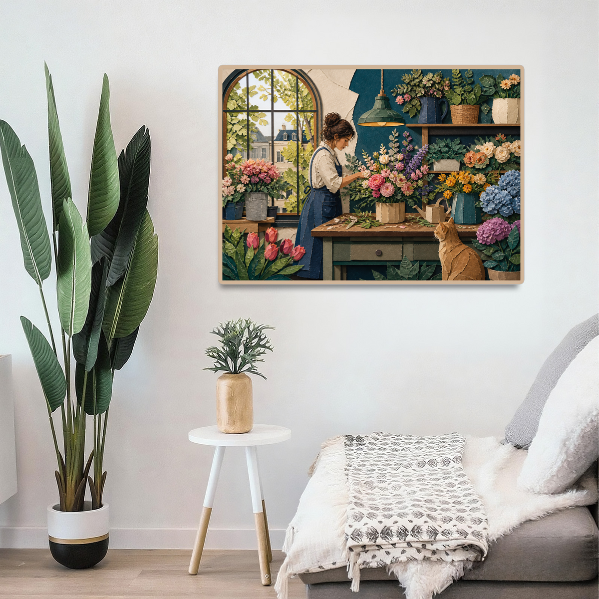 Story-Rich Flower Shop Landscape Puzzle - puzzle product view