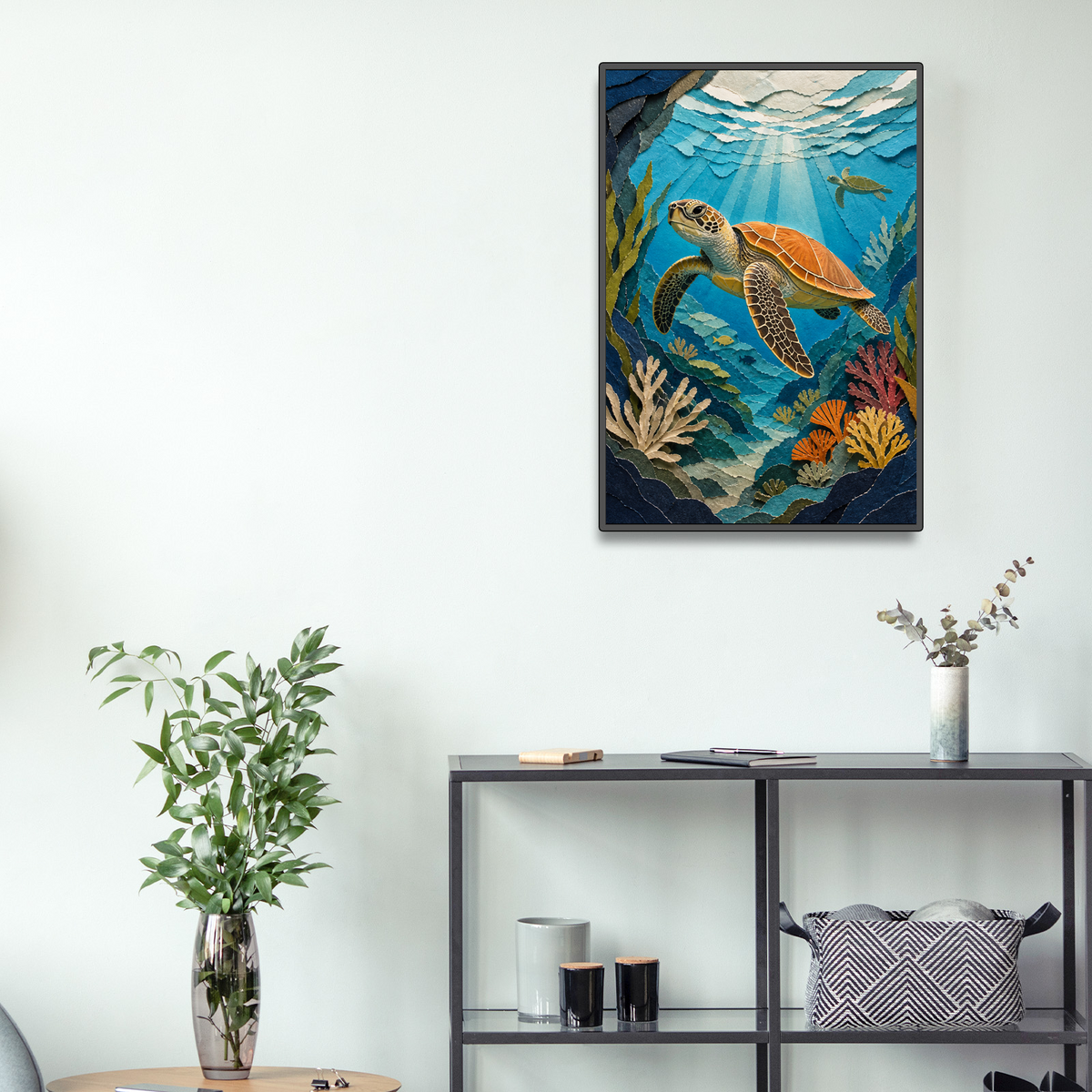 Sunlit Sea Turtles Portrait Puzzle - puzzle product view