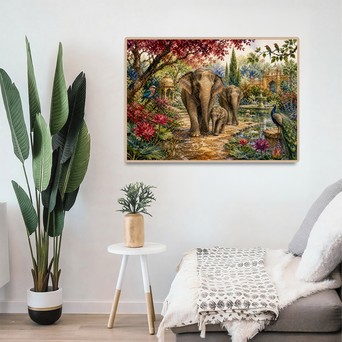 Hidden Elephant Garden Family Landscape Puzzle - puzzle product view