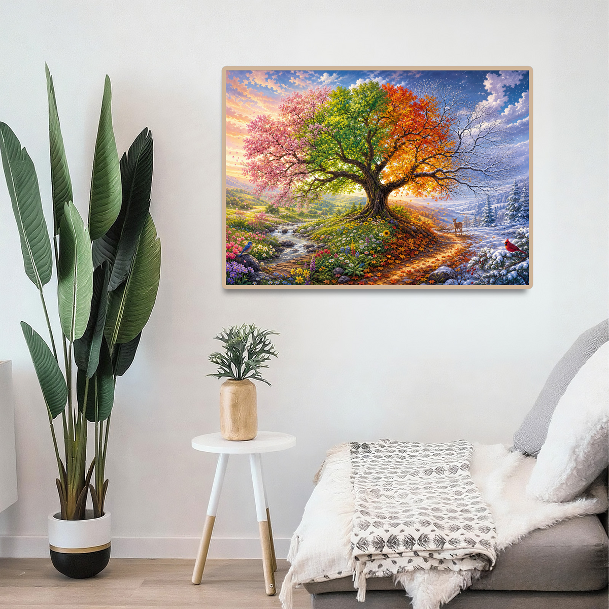 Wildflower Four Seasons Tree Landscape Puzzle - puzzle product view