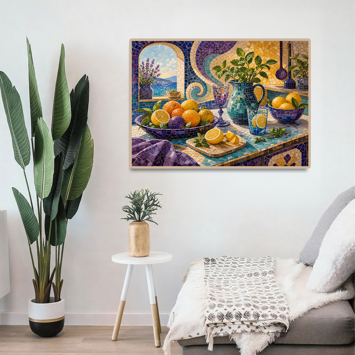 Dancing Citrus Kitchen Still Life Landscape Puzzle - puzzle product view