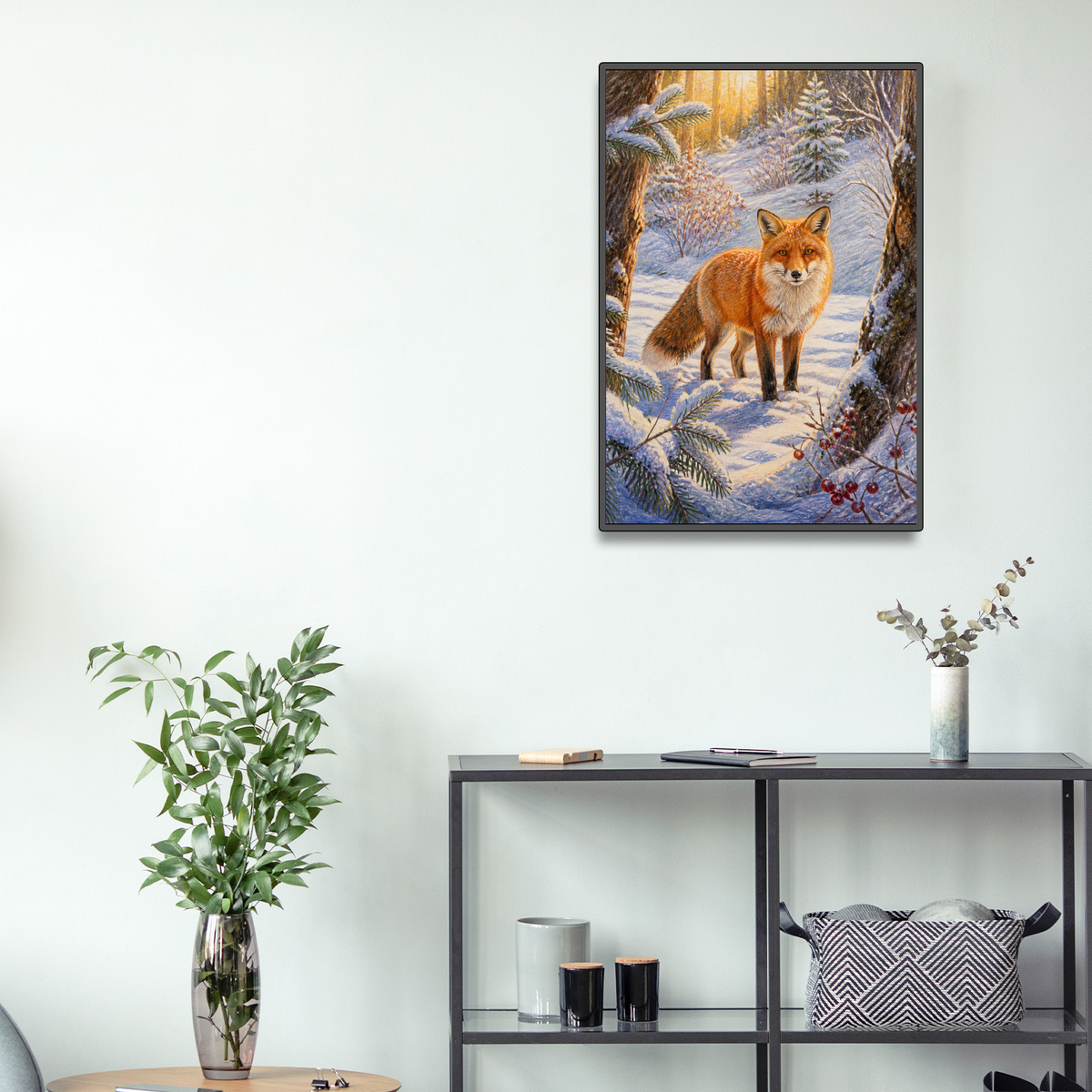Sunlit Red Fox Portrait Puzzle - puzzle product view