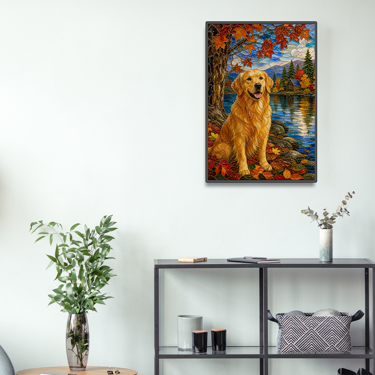 Luminous Golden Retriever Portrait Puzzle - puzzle product view