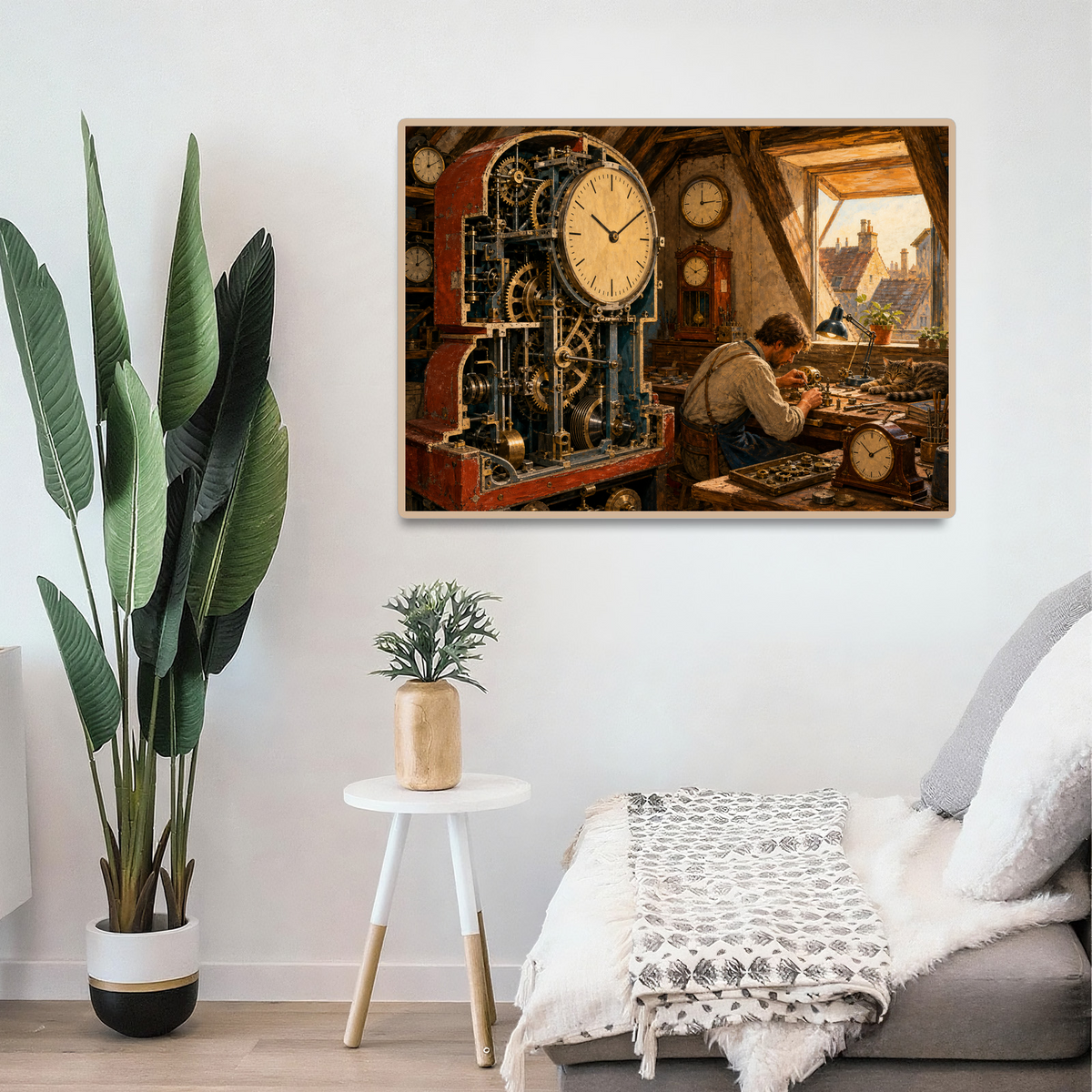 Luminous Clockmaker Attic Retro Mechanical Landscape Puzzle - puzzle product view