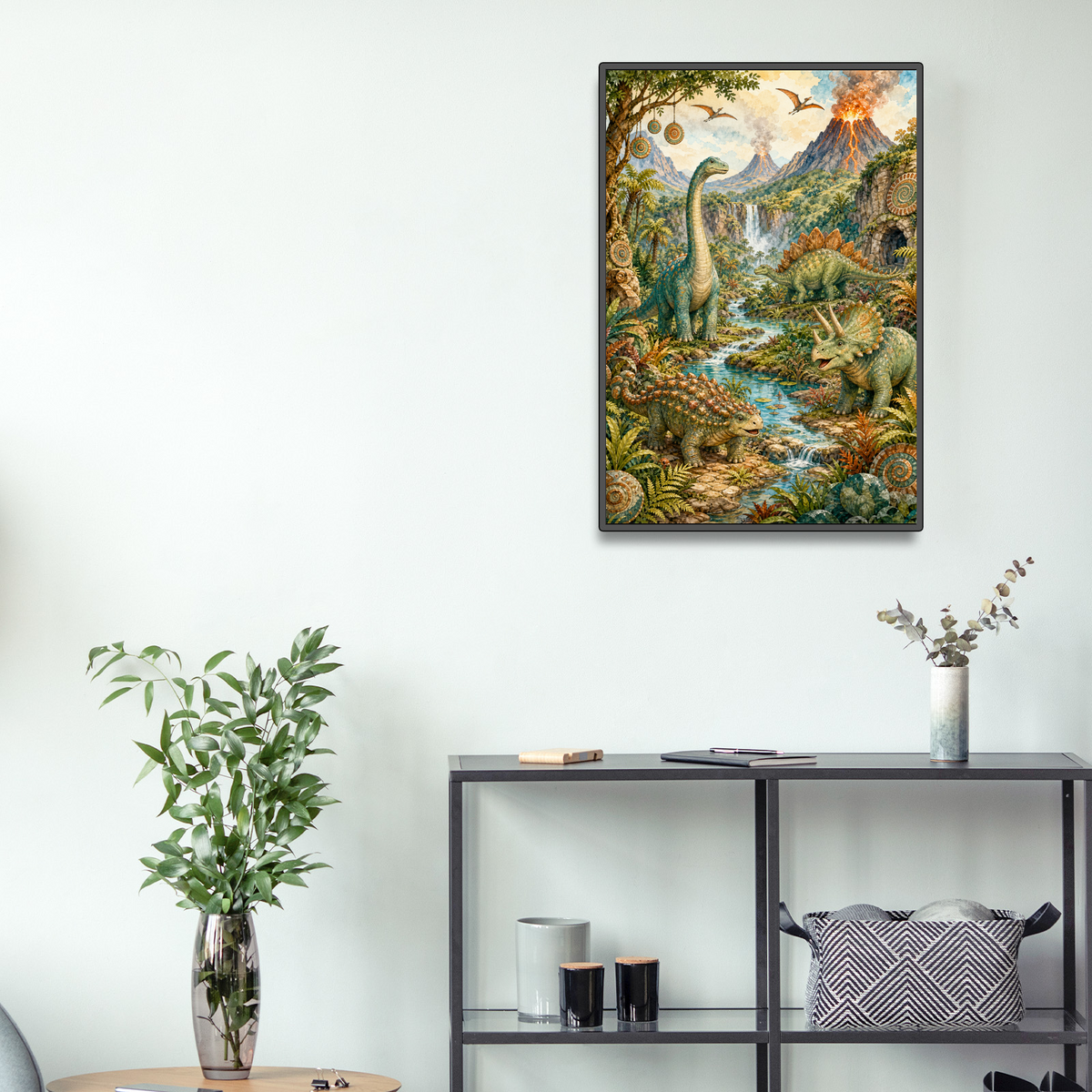 Enchanted Friendly Dinosaur Valley Portrait Puzzle - puzzle product view