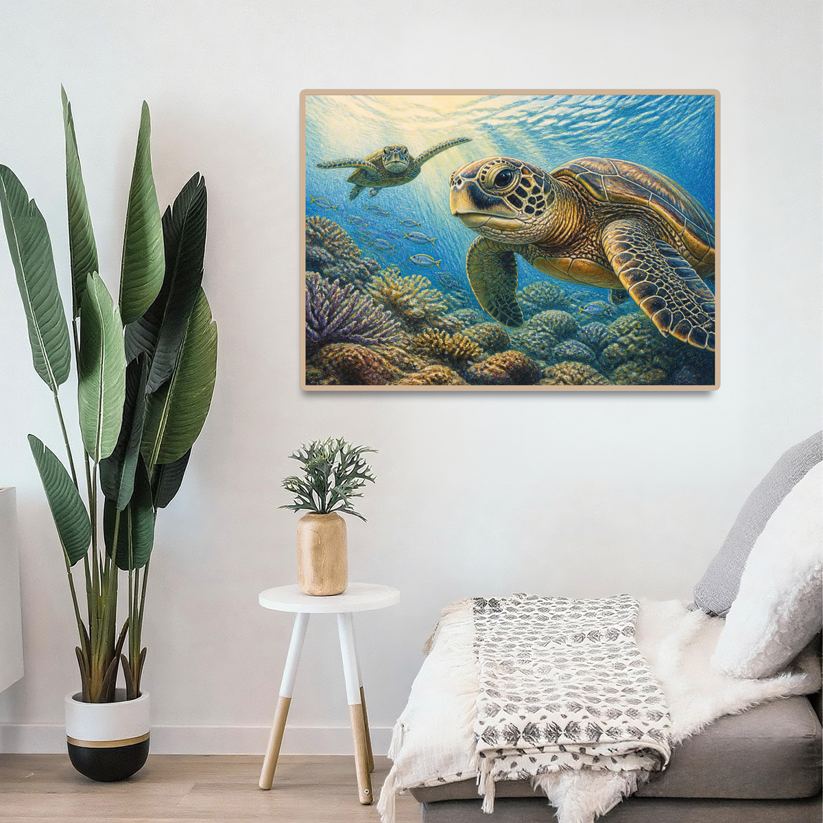Luminous Sea Turtles Landscape Puzzle - puzzle product view