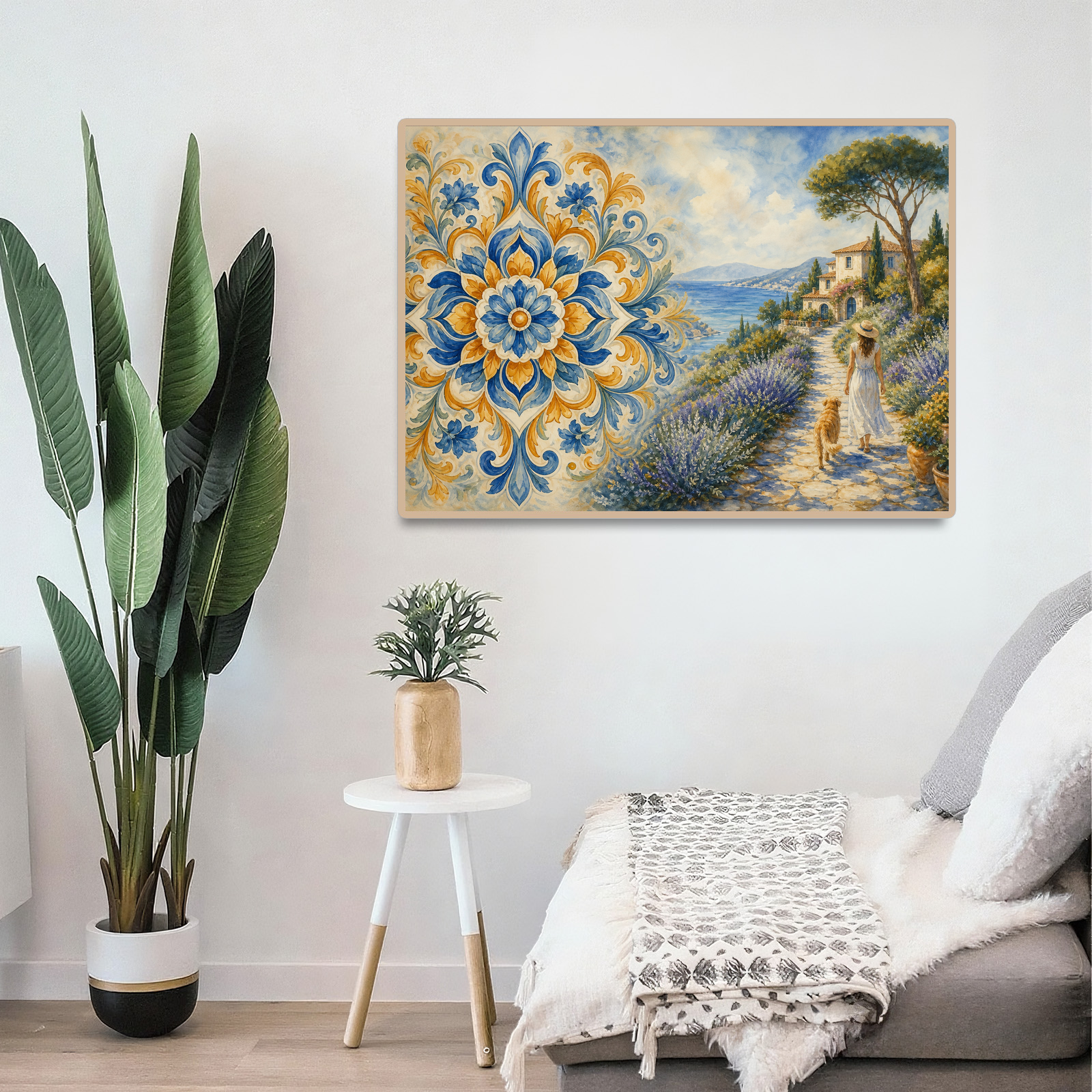 Rain Washed Ceramic Mural Mandala Ornamental Landscape Puzzle - puzzle product view