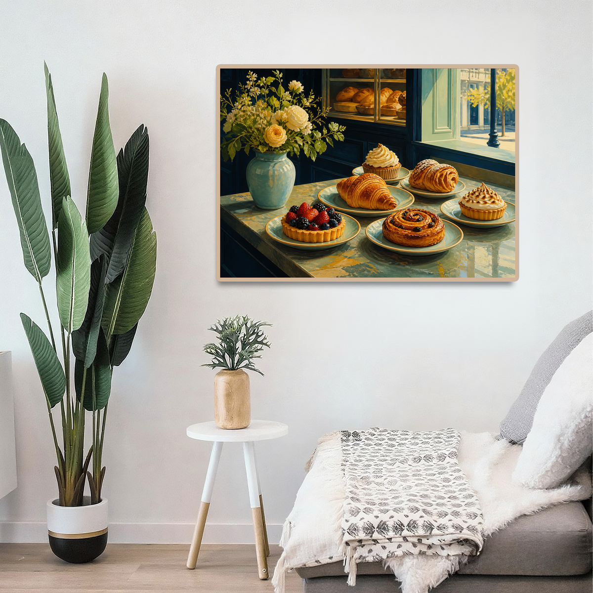 Luminous Pastry Counter Gouache Landscape Puzzle - puzzle product view