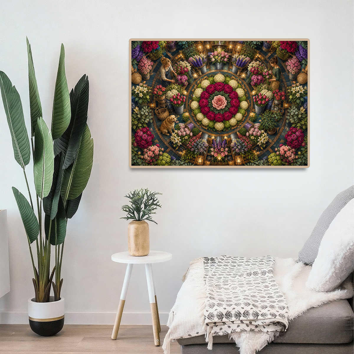 Vibrant Flower Shop Landscape Puzzle - puzzle product view
