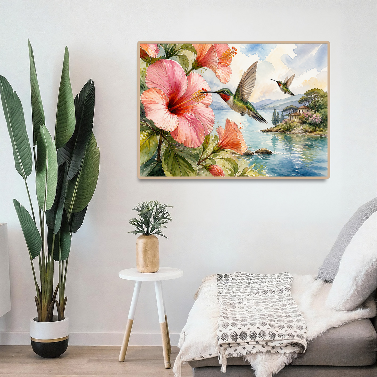 Sunlit Hummingbirds Landscape Puzzle - puzzle product view