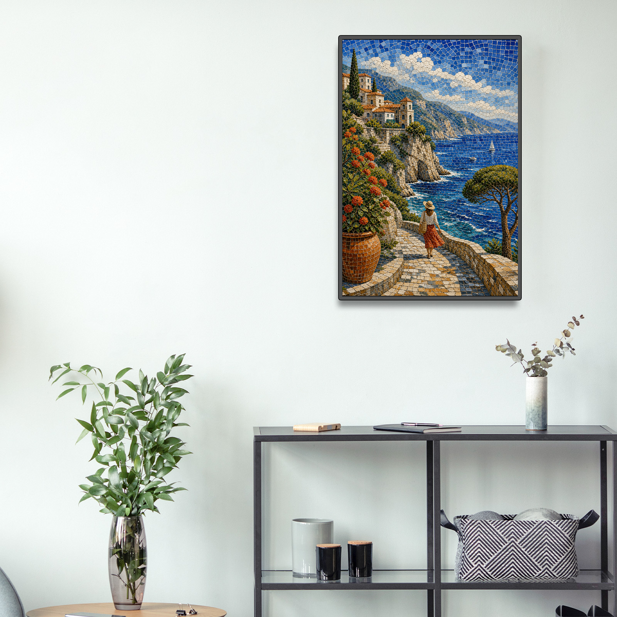 Luminous Coastal Cliffs Portrait Puzzle - puzzle product view