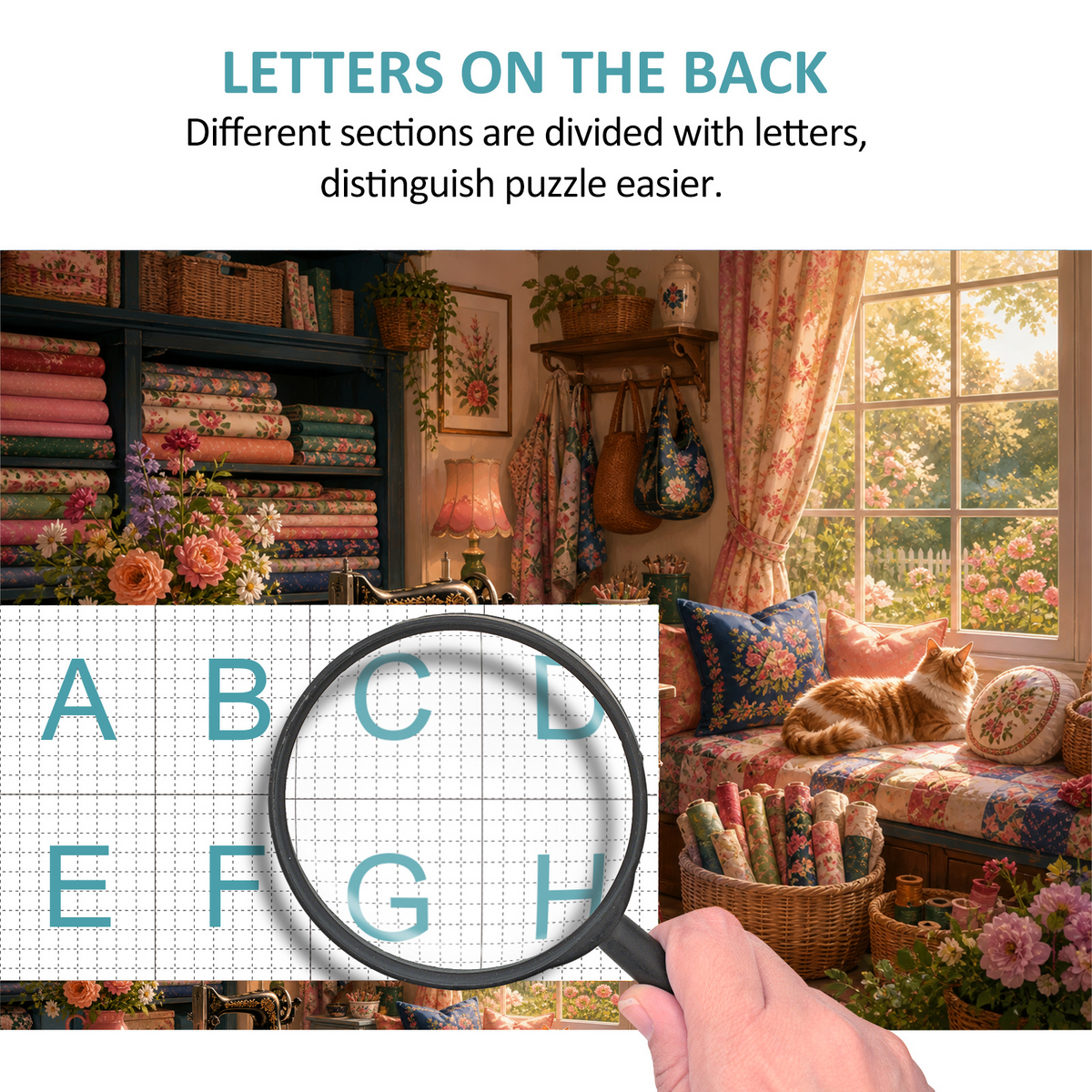Wildflower Cottage Sewing Room Landscape Puzzle - puzzle product view
