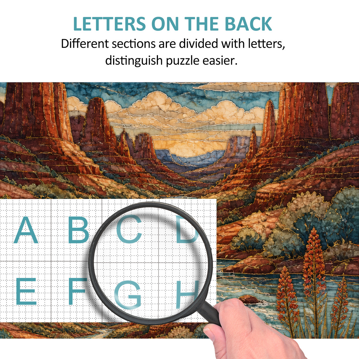Story-Rich Desert Canyon Portrait Puzzle - puzzle product view