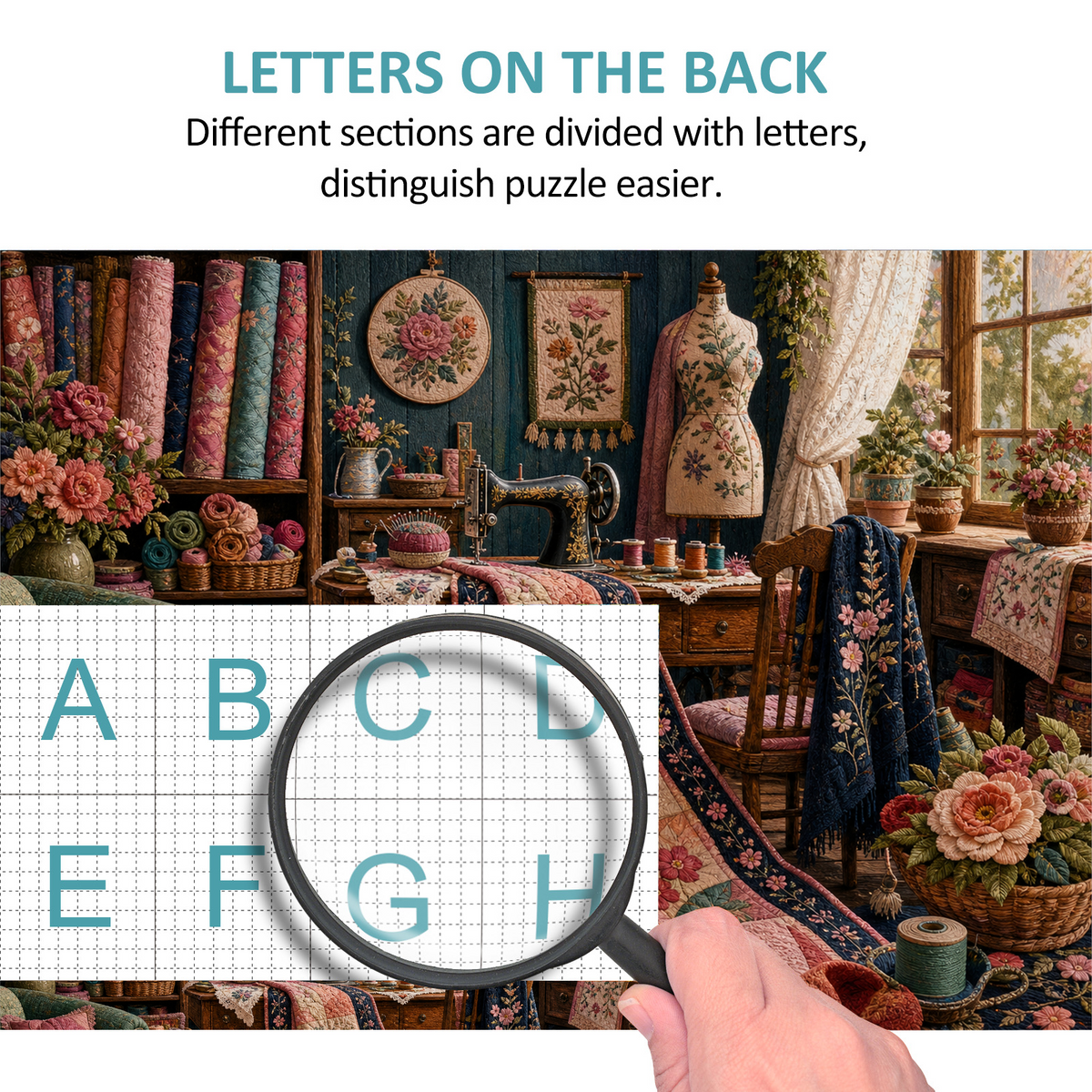 Honeyed Cottage Sewing Room Landscape Puzzle - puzzle product view
