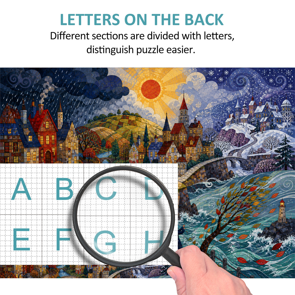 Luminous Weather Adventure Town Landscape Puzzle - puzzle product view