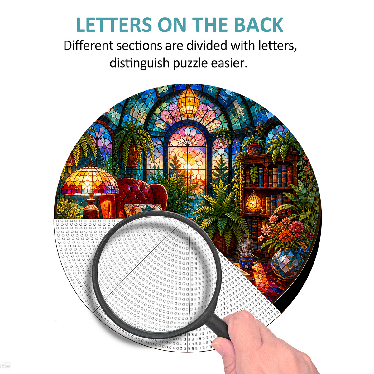 Whispering Reading Nook Conservatory Round Puzzle - puzzle product view