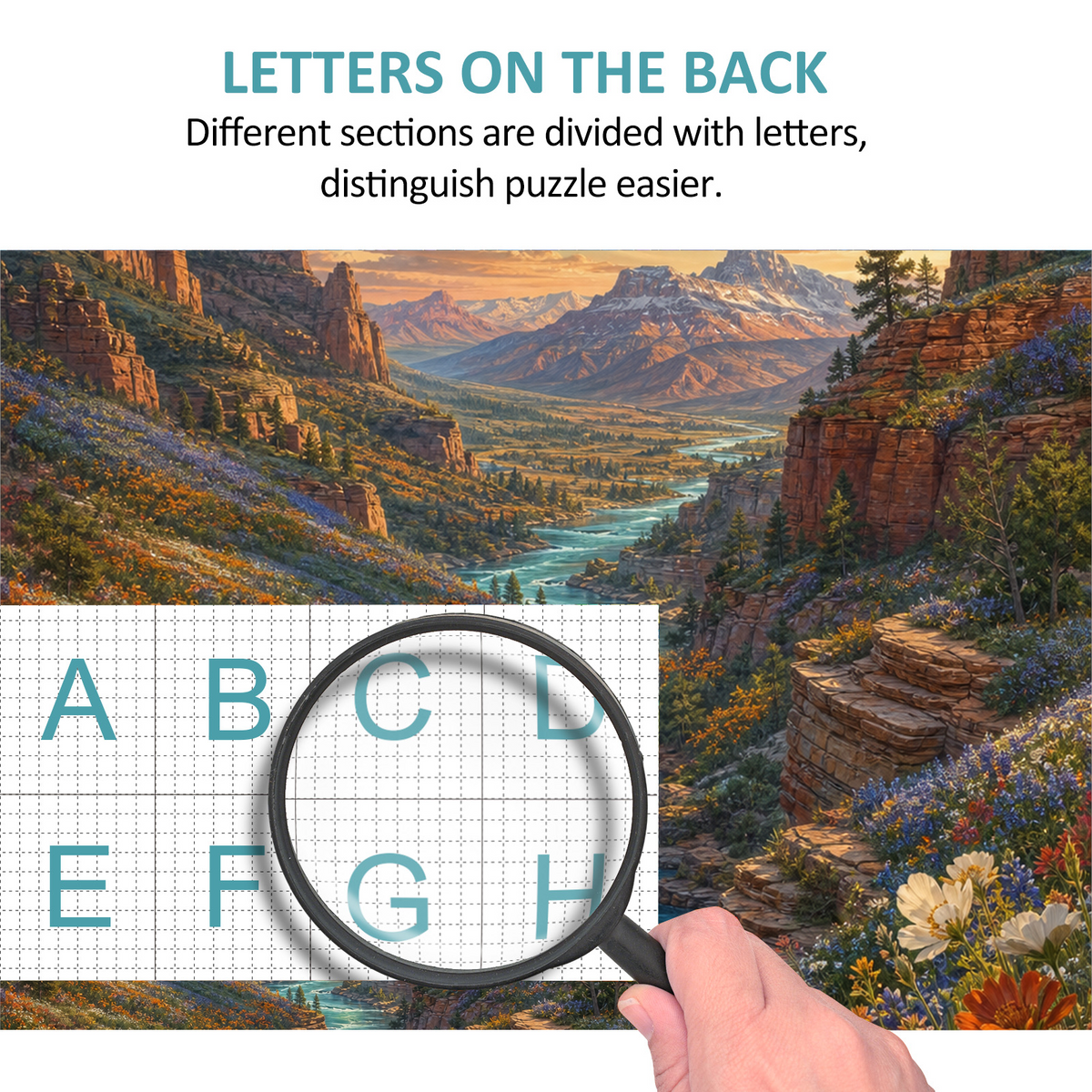 Aurora Wildflower Canyon River 260 Portrait Puzzle - puzzle product view