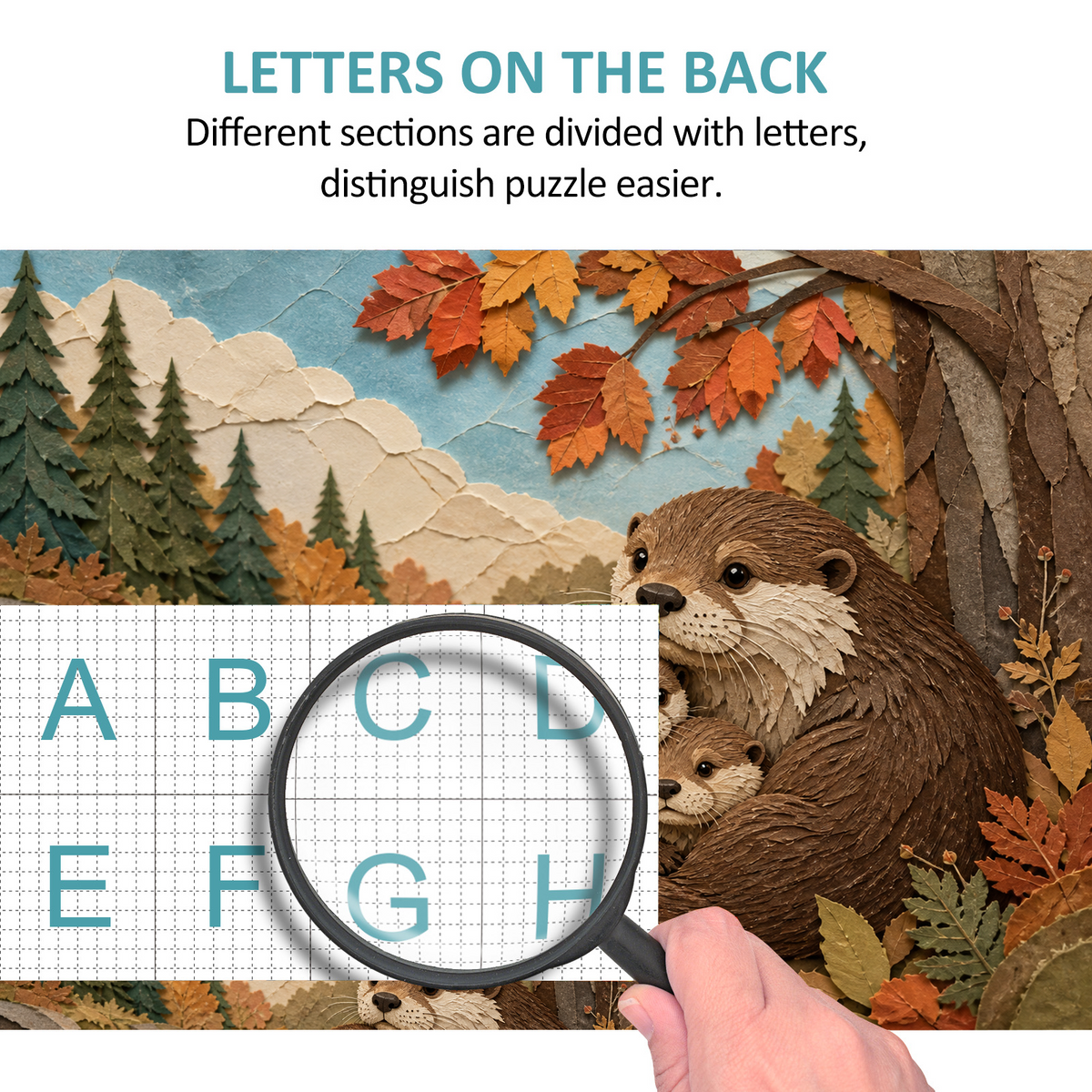 Quiet Otter Family Landscape Puzzle - puzzle product view