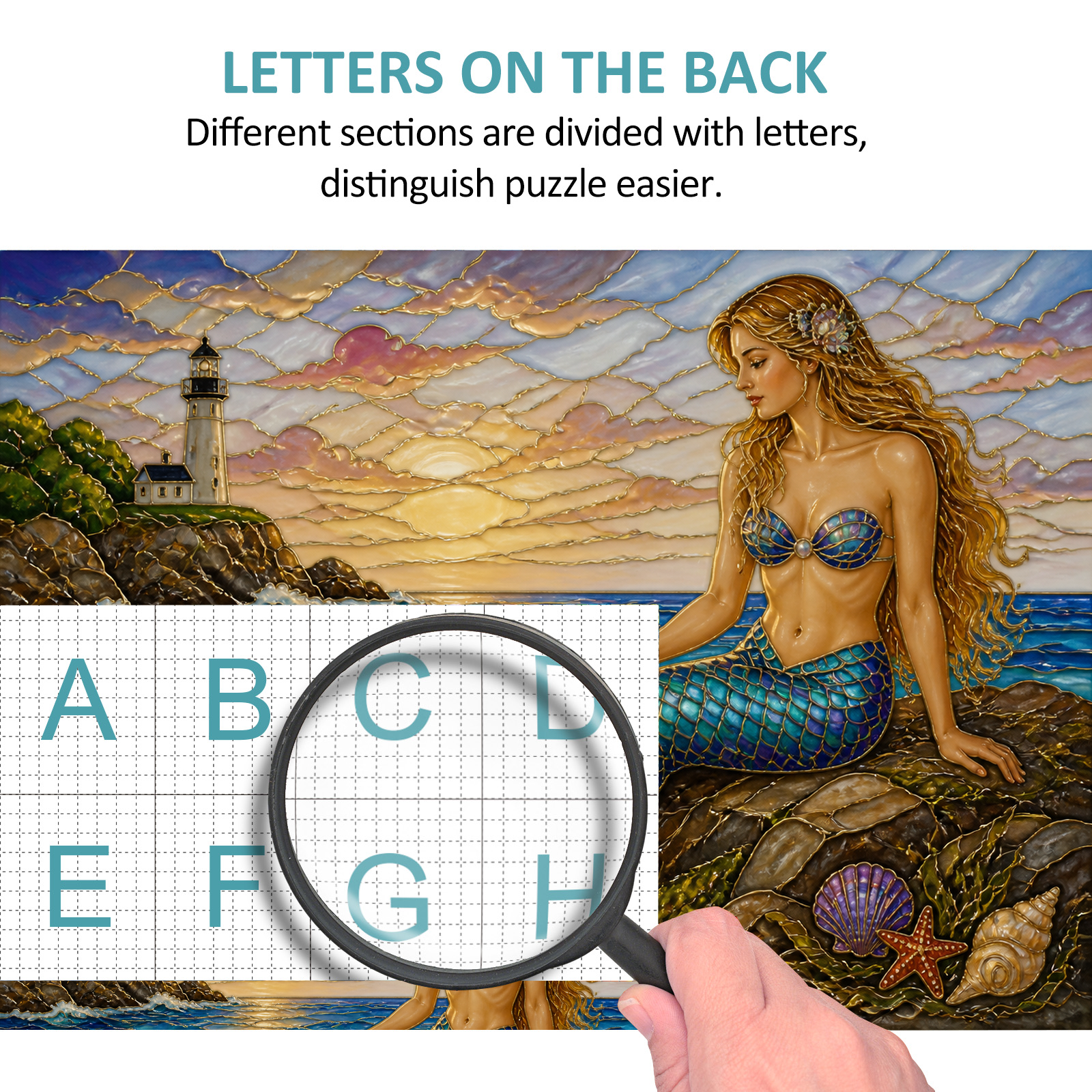 Story Rich Mermaid Cove Enamel Art Landscape Puzzle - puzzle product view