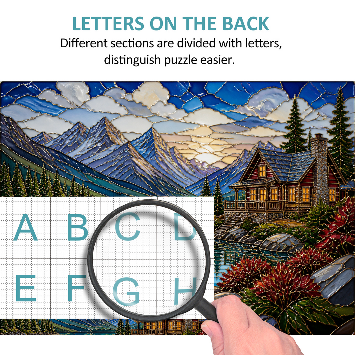 Vibrant Alpine Lake Landscape Puzzle - puzzle product view