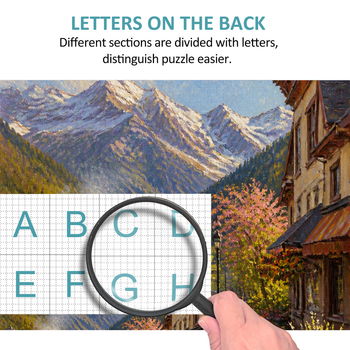 Sunlit Mountain Railway Station Portrait Puzzle - puzzle product view