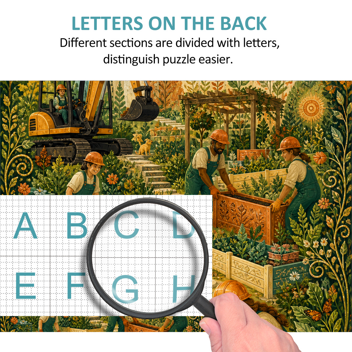 Amber Construction Site Story Portrait Puzzle - puzzle product view