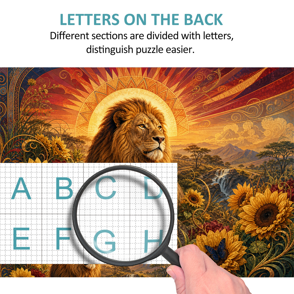 Aurora Lion Sun Garden Landscape Puzzle - puzzle product view