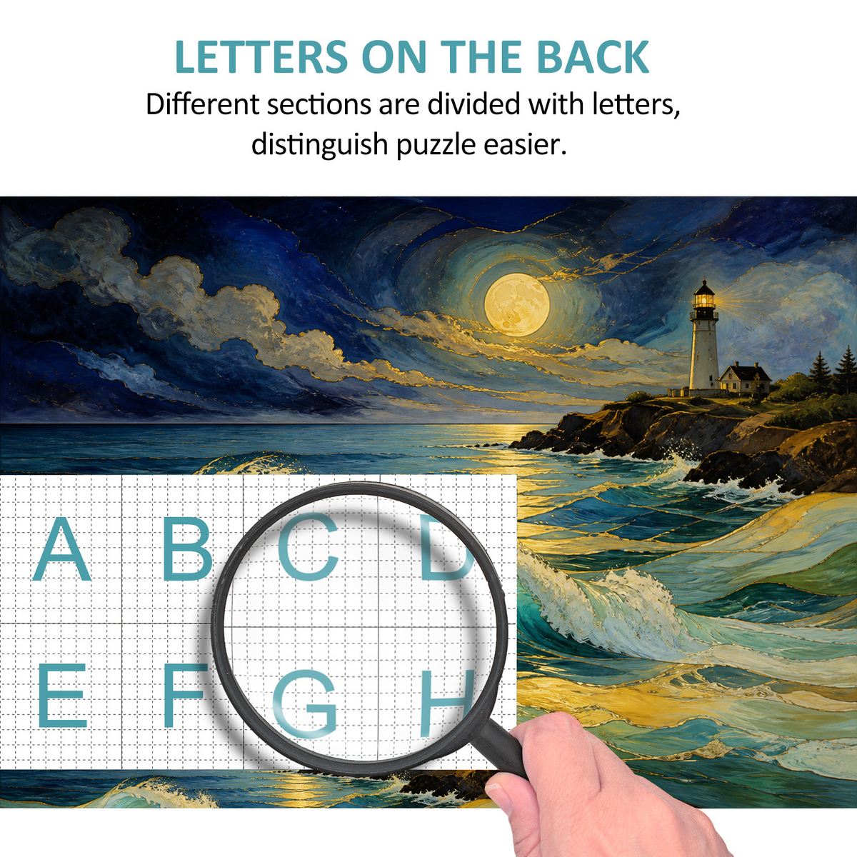 Story Rich Mosaic Waves Enamel Art Landscape Puzzle - puzzle product view
