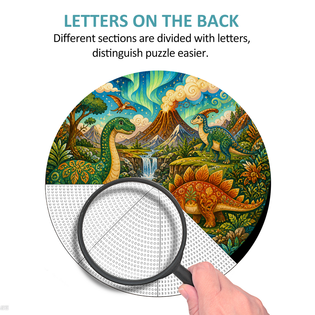 Aurora Friendly Dinosaur Valley Round Puzzle - puzzle product view