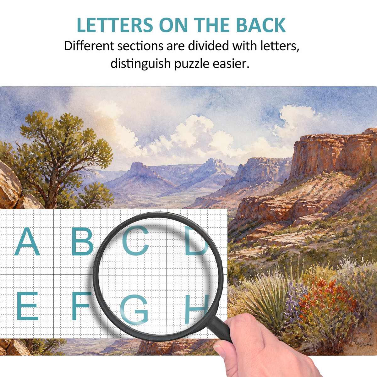 Sunlit Desert Canyon Landscape Puzzle - puzzle product view