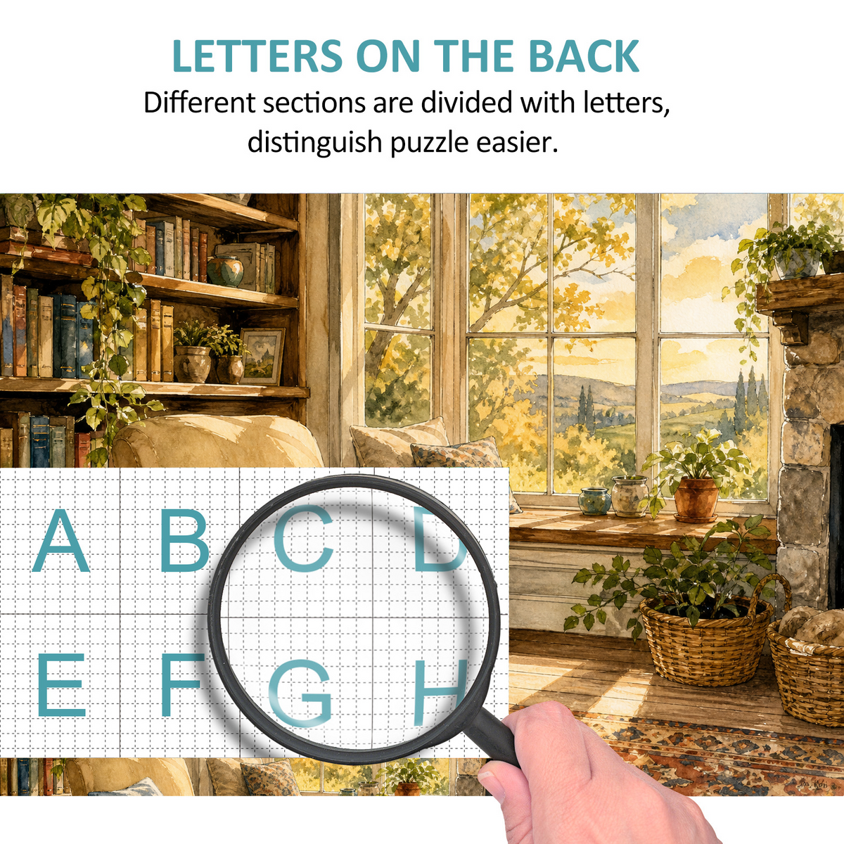Golden-Hour Reading Nook Landscape Puzzle - puzzle product view