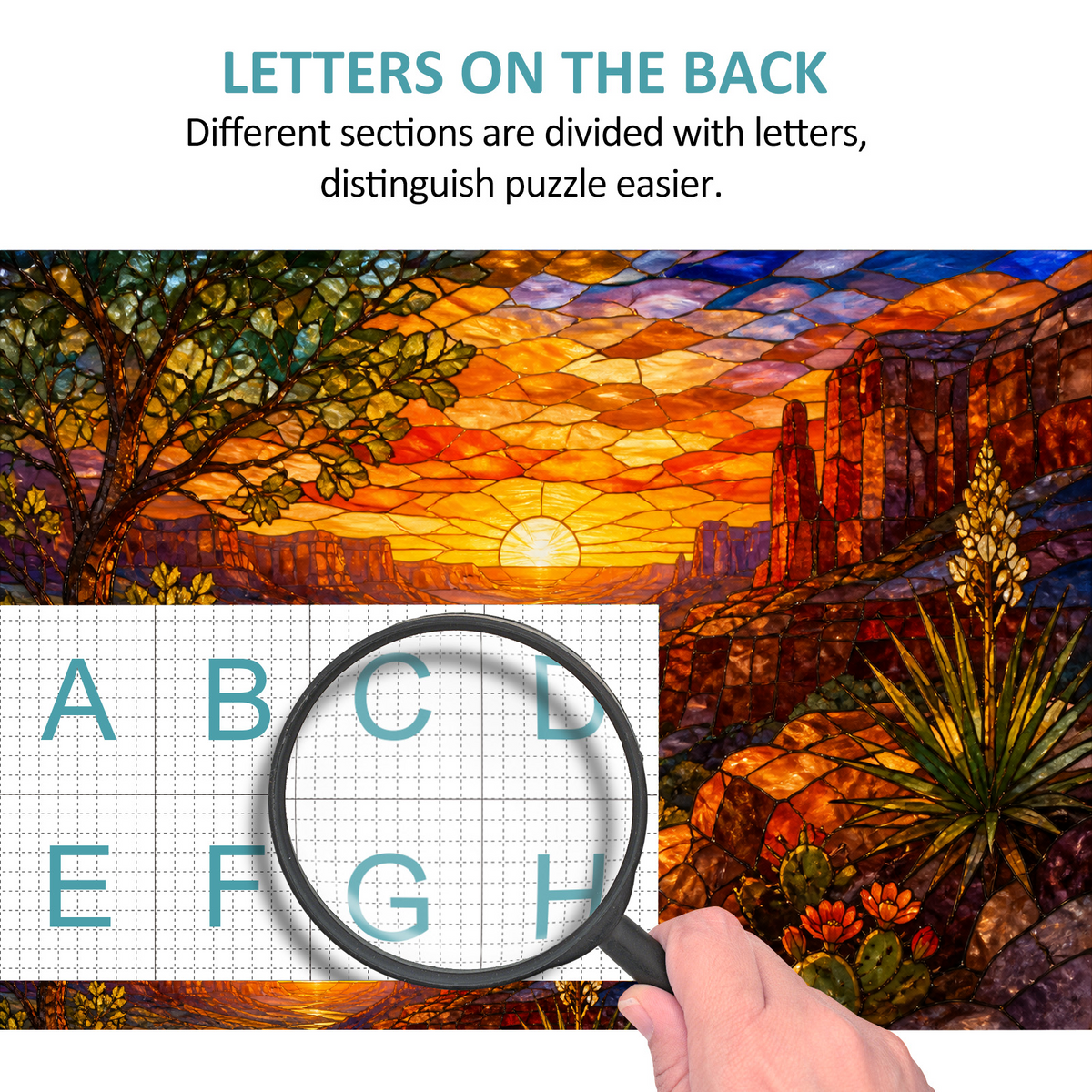 Golden-Hour Desert Canyon Landscape Puzzle - puzzle product view