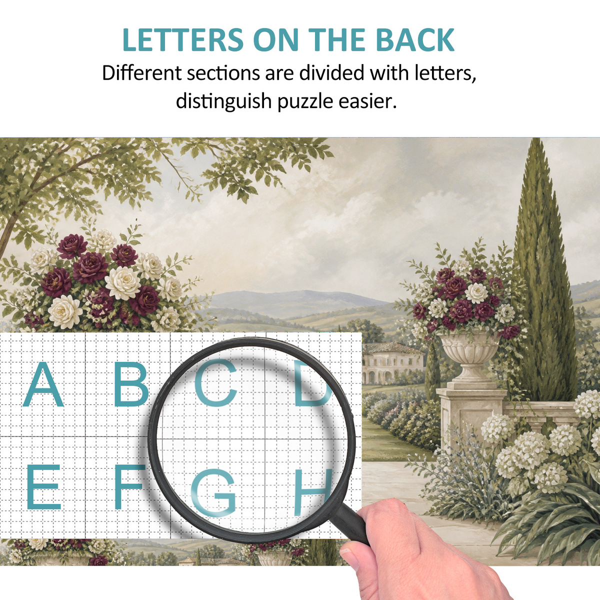 Sunlit Paper Cut Garden Tile Mural Landscape Puzzle - puzzle product view