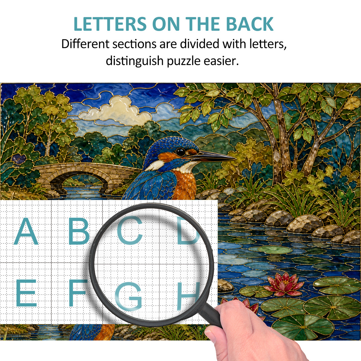 Quiet Kingfisher By A River Landscape Puzzle - puzzle product view