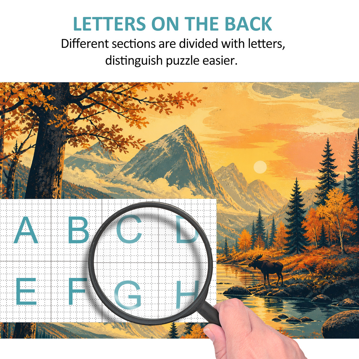 Golden-Hour Autumn Woodland Landscape Puzzle - puzzle product view